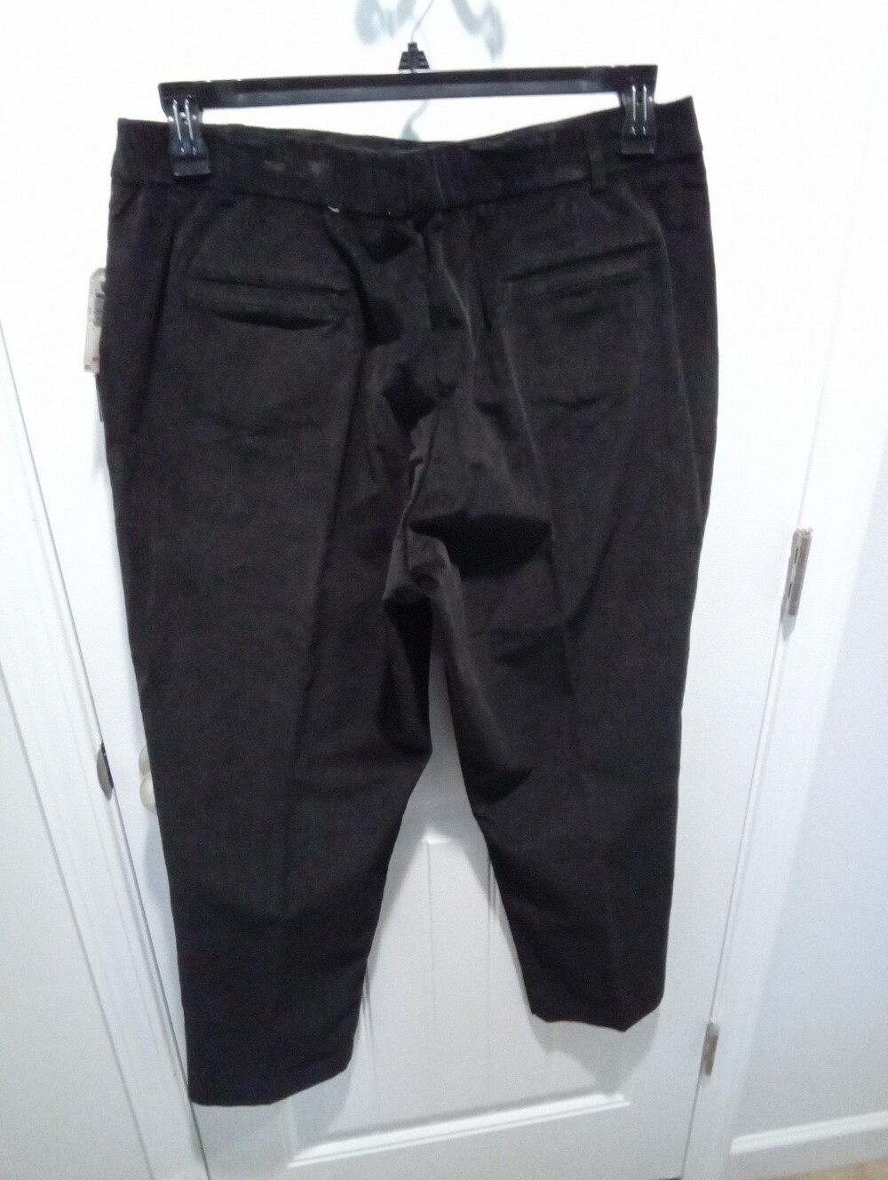 NWT Vintage Deadstock Briggs New York Black Cotton Stretch Pants Sz 16 Petite - Picture 4 of 13